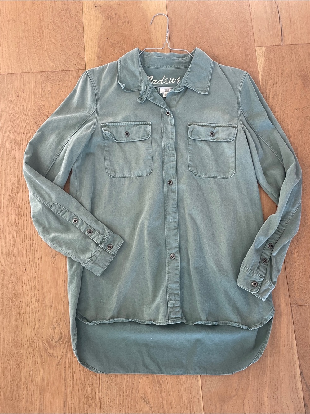 Madewell Faded Sage Button-Down Shirt